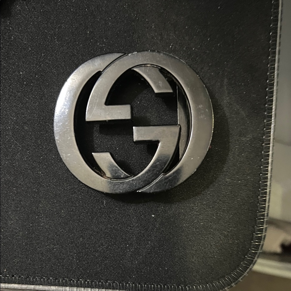 Gucci Black Double G Belt Buckle